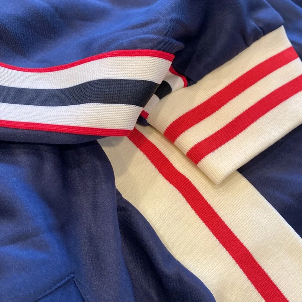 Victorious Retro Style Tracksuit Jacket Navy Blue w/White and Red Trim Size 3XL - Picture 13 of 13